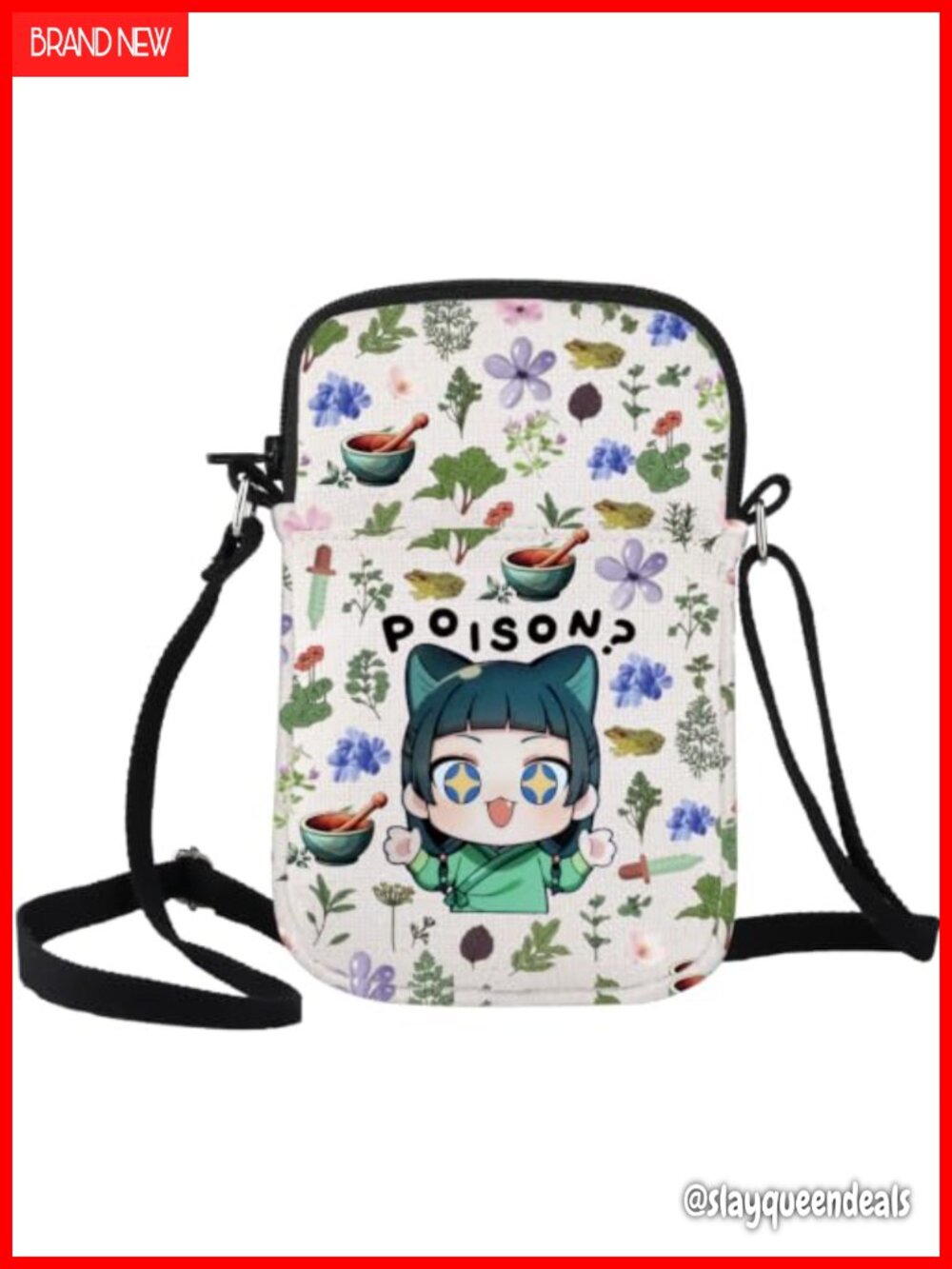 Anime Inspired Messenger Bag Crossbody Canvas Zipper for Fans